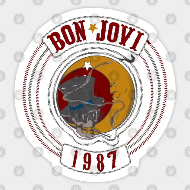 Bon jovi 1987 Sticker by lonignginstru